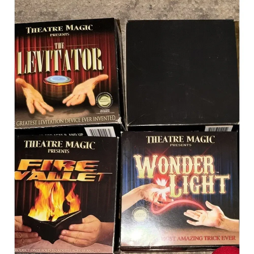 Magic Trick Kit Lot Theatre Magic Fire Wallet Levitator Gift Set DVD